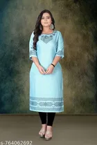 Embroidered Rayon Kurti for Women, Pack of 2 