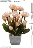 Plastic Artificial Flower With Pot,Multicolour