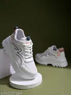 Shoetopia Solid Mesh Sneakers for Girls 