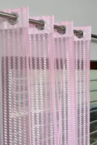Sheer Plain Pink Window Curtain 5ft Combo 