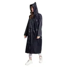 Solid Overcoat with Hoods and Side Pocket Raincoat for Women 