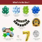 Mine Craft Theme 7th Birthday Balloon Decoration Kit For Kids, Multicolor, Pack Of 72