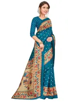 Art Silk Kalamkari Saree for Women 