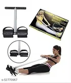 Single Spring Tummy Trimmer with Ab Wheel Roller 