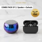 Wireless Bluetooth Speaker + Earbuds With Charging Case, 5.4 Bluetooth Version ,BLACK, 