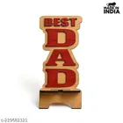 Wooden Mobile Stand (Red & Brown)