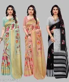Art Silk Saree for Women, Pack of 3 