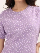 Round Neck Printed T-Shirt for Women 