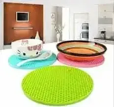Silicone Gel Heat Resistant Mat for Hot Dish 3 Pc