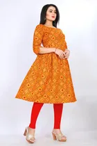 A-Line Crepe Kurti for Women 