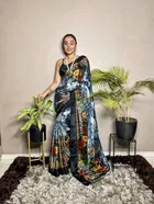 Crepe Printed Saree for Women 
