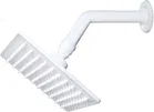 Plastic Shower Head (6x6 inches) with Arm Complete Shower Set (White, Set of 1)