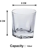 Afast Stylish Clear Transparent Multipurpose Drinking Glass- Water/Juice 
