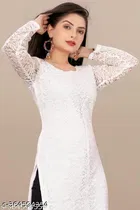 Net Kurti for Women,  White  