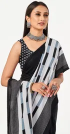 Georgette Printed Saree for Women 