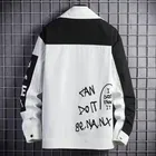 Fleece Printed Spread Collar Sweatshirt for Men 