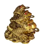 Polyresin Fengshui Triple Three Legged Toad Showpiece 