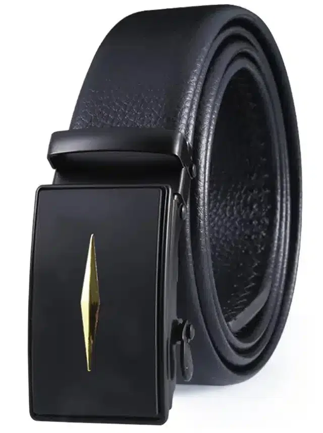 Synthetic Casual Belt for Men (Black)