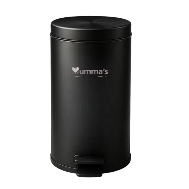 Stainless Steel Dustibin ,Black 11kg,( Pack Of 1)
