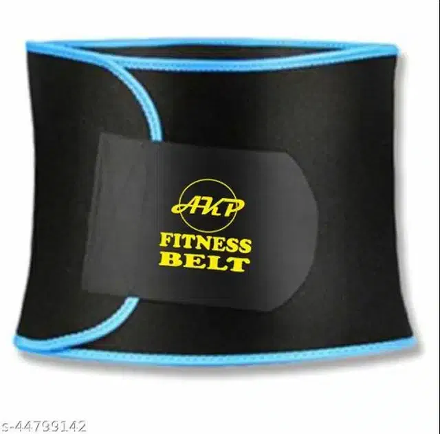 Sweat Belt for Unisex (Black & Blue, Free Size)