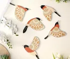 Khatu Craft  Birds Hanging Brown pack of 5