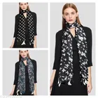 Chiffon Scarves for Women, Black, Pack of 3