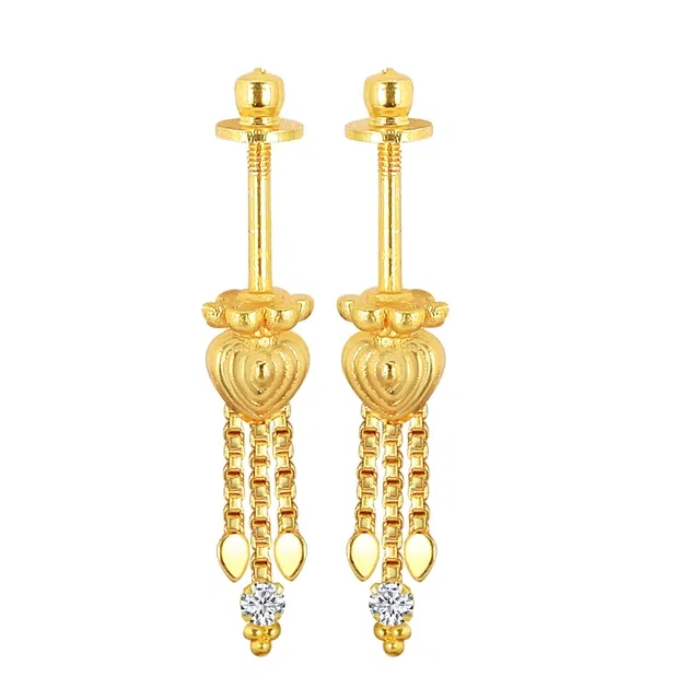 Brass Pearl Ear Cuffs for Women (Gold, Set of 1)