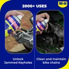 Wd-40 Multipurpose Spray 420Ml, Rust Remover, Cleans Bike Chains, Hinge Lubricant, Loosens Jammed Parts, Degreaser, And Cleaning Agent 