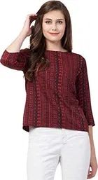 Round Neck Striped Top for Women 