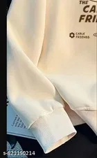 Fleece Sweatshirt for Women, Cream 