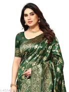 Kanjivaram Banarasi Jacquard Silk Saree for Women 