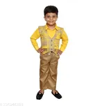 3 Pcs Suit for Boys (Yellow, 1-2 Years)