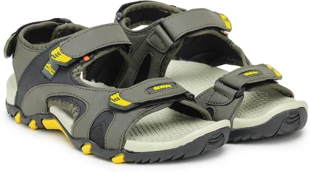 Casual Sandals for Men (Olive, IND-8)