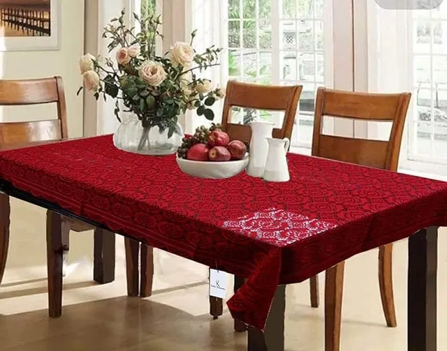 PVC Printed 4 Seaters Table Cover (Multicolor, 40x60 inches)