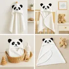 Brandon Baby Hood Towel Panda White 80x80 cm