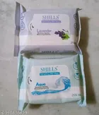 Shills Lavender (25 Pcs) with 25 Pcs Aqua Wet Face Wipes (Pack of 2)
