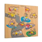Wooden Transports Puzzle Board for Kids (Multicolor)