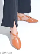 Solid Synthetic Comfort Pointed Toe Ballerinas 