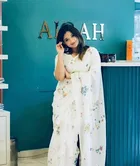 Cotton Linen Printed Saree for Women 