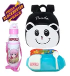 Fabric Backpack with Lunch Box & Water Bottle for Kids 