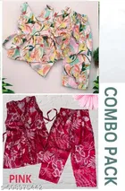 Rayon Slub Printed Clothing Set for Girls, Multicolour & Maroon, Pack of 2 