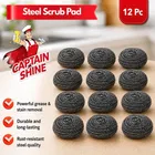 Captain Shine Steel Scrub Pad [12Pc]