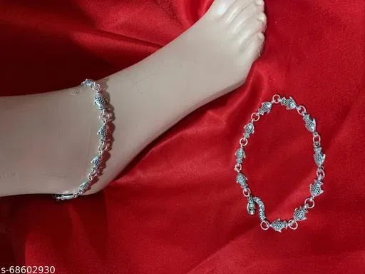 HASTKALA Anklets for Women (Multicolor, Free Size)