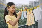 Portable Nylon Rope Clothesline 15 Meter Orange