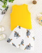 Cotton Blend Printed Clothing Set for Boys 