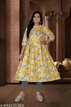 Floral Printed Cotton Kurti for Women, Pack of 2 