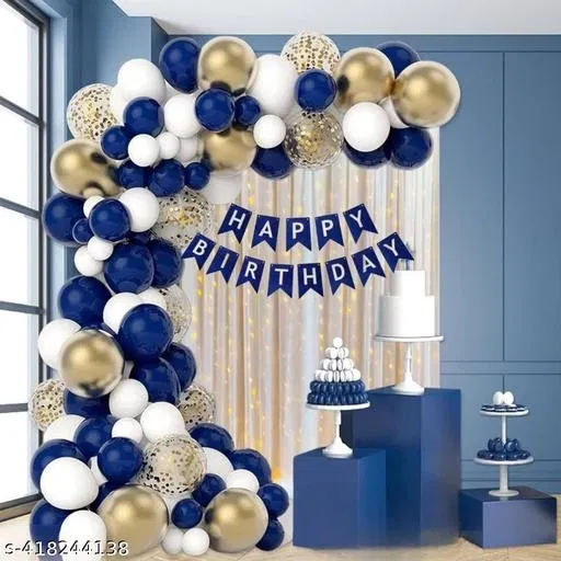 50 Pcs Balloons Decoration Kit, Multicolour, Set of 1