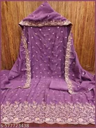 Vichitra Silk Punjabi/All Over Suits Semi-Stitched Suits 
