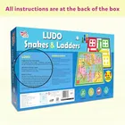 Little Berry Ludo and Snakes & Ladders Big Size Board Game | 14”x14” Foldable Game Board with Dice 
