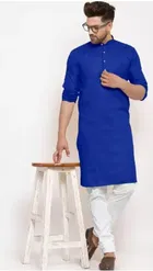 Full Sleeves Solid Kurta with Payjama for Men 